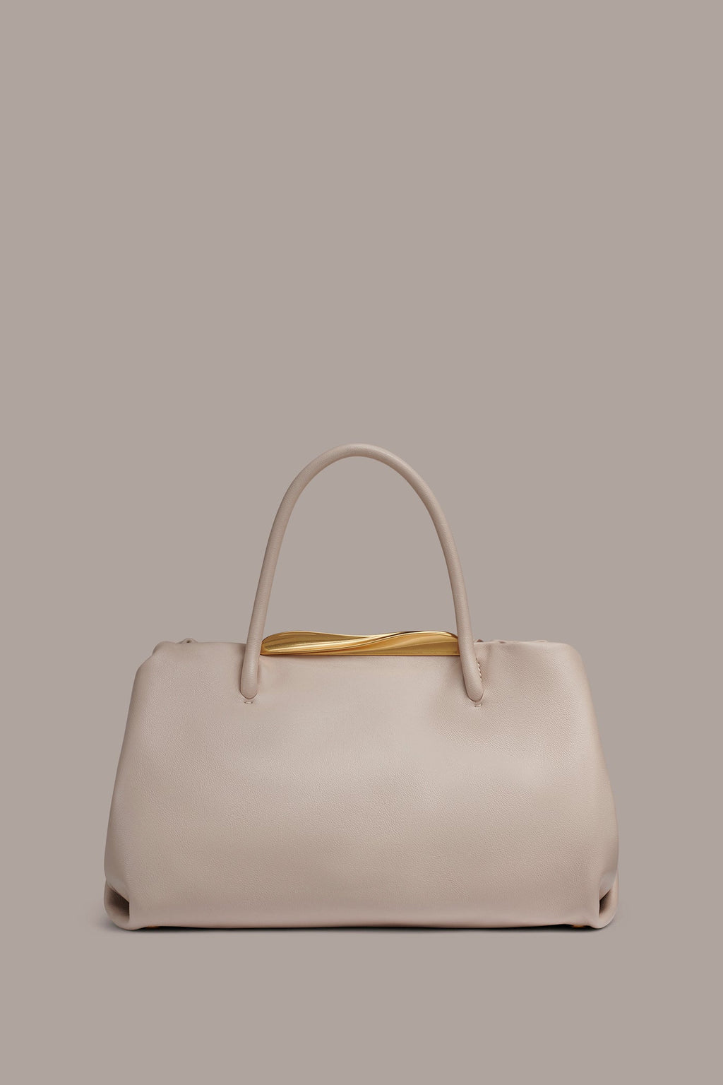 POPLIN LEATHER SMALL SATCHEL BAG