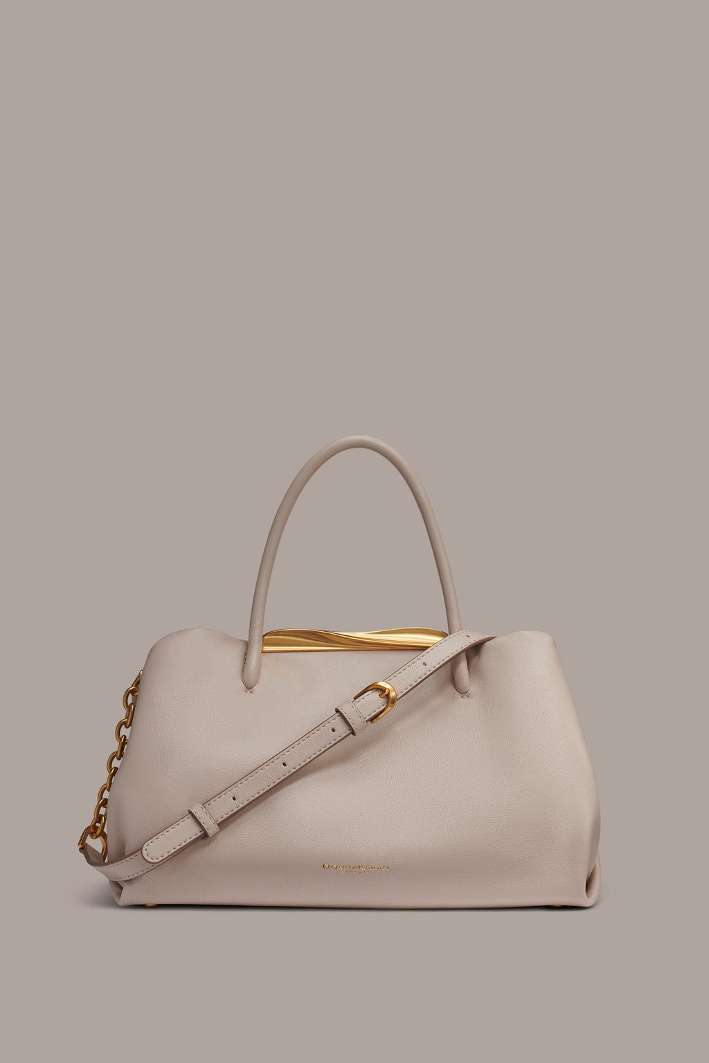 POPLIN LEATHER SMALL SATCHEL BAG