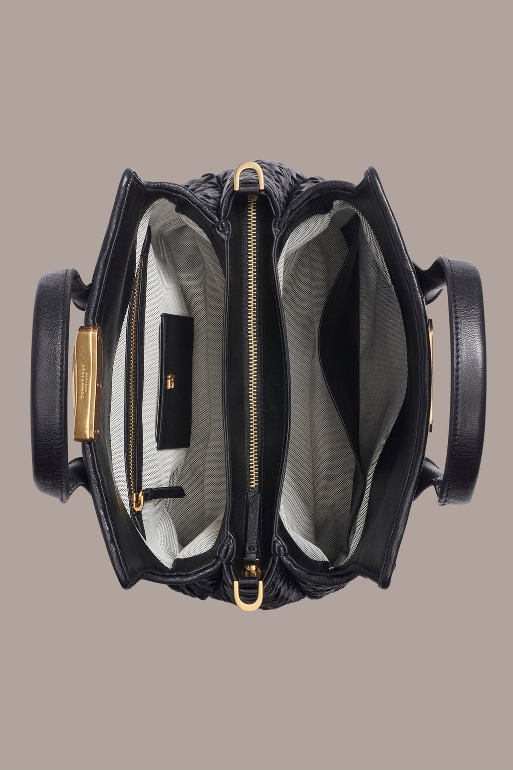 AMAGANSETT WOVEN LEATHER SATCHEL BAG