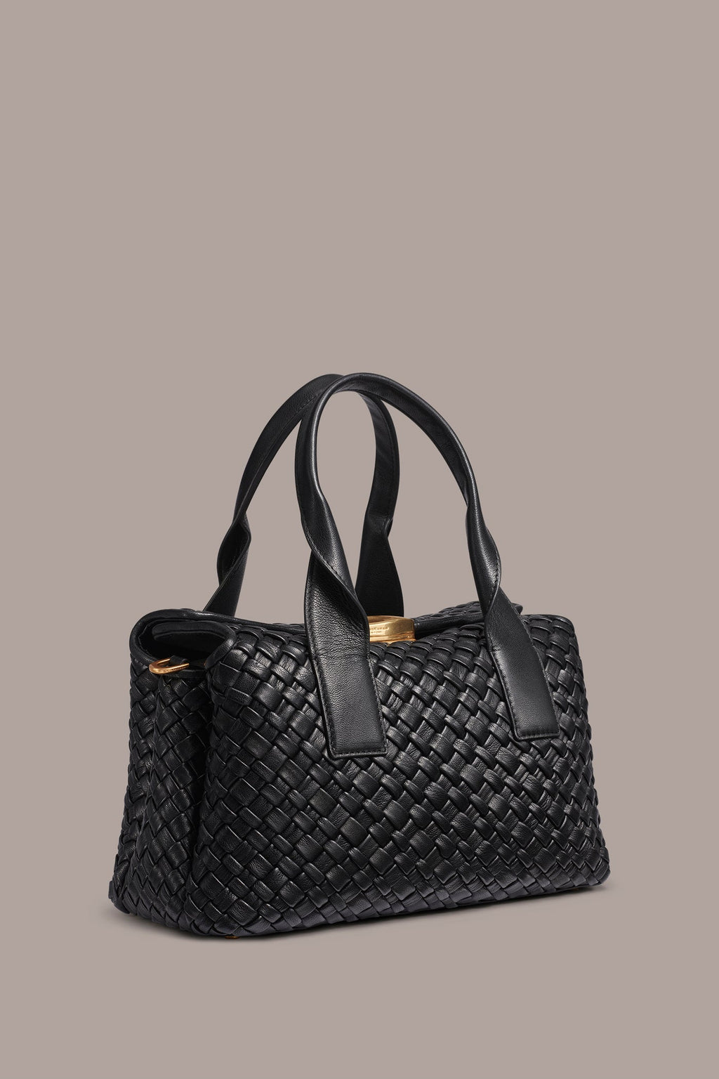 AMAGANSETT WOVEN LEATHER SATCHEL BAG
