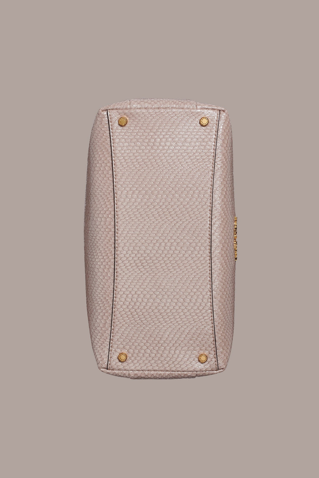 AMAGANSETT SNAKE-EFFECT LEATHER SATCHEL BAG