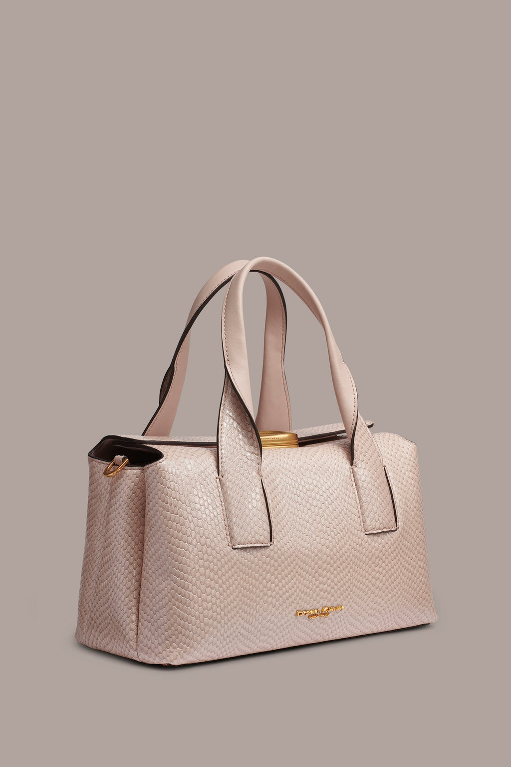 AMAGANSETT SNAKE-EFFECT LEATHER SATCHEL BAG