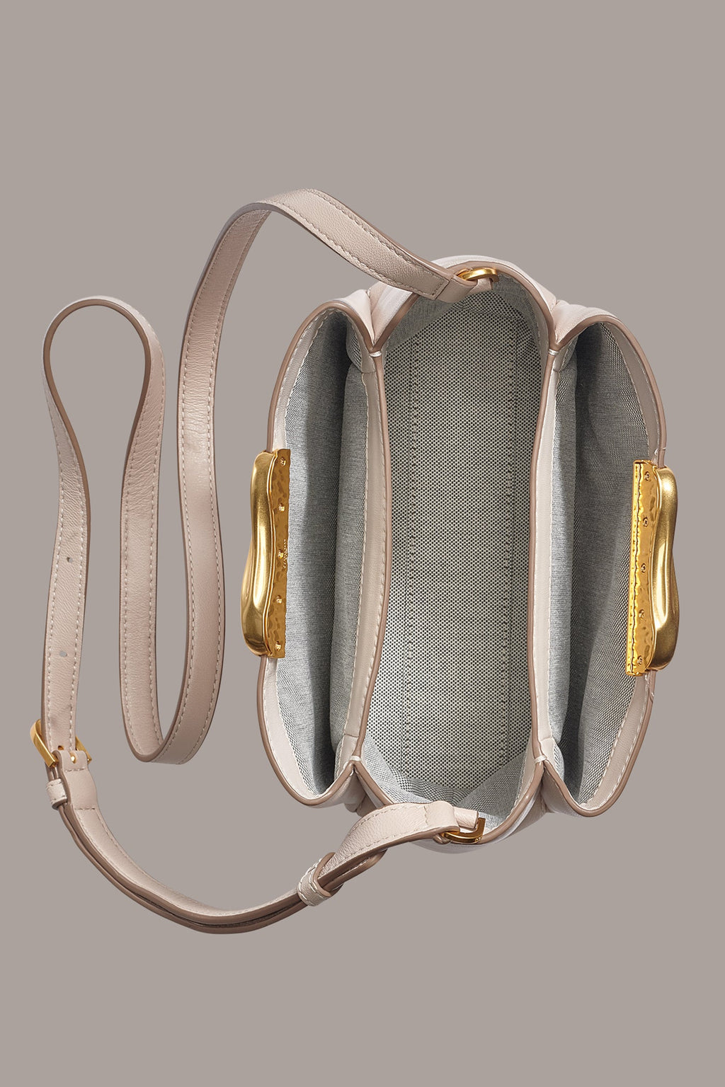 POPLIN LEATHER CROSSBODY BAG