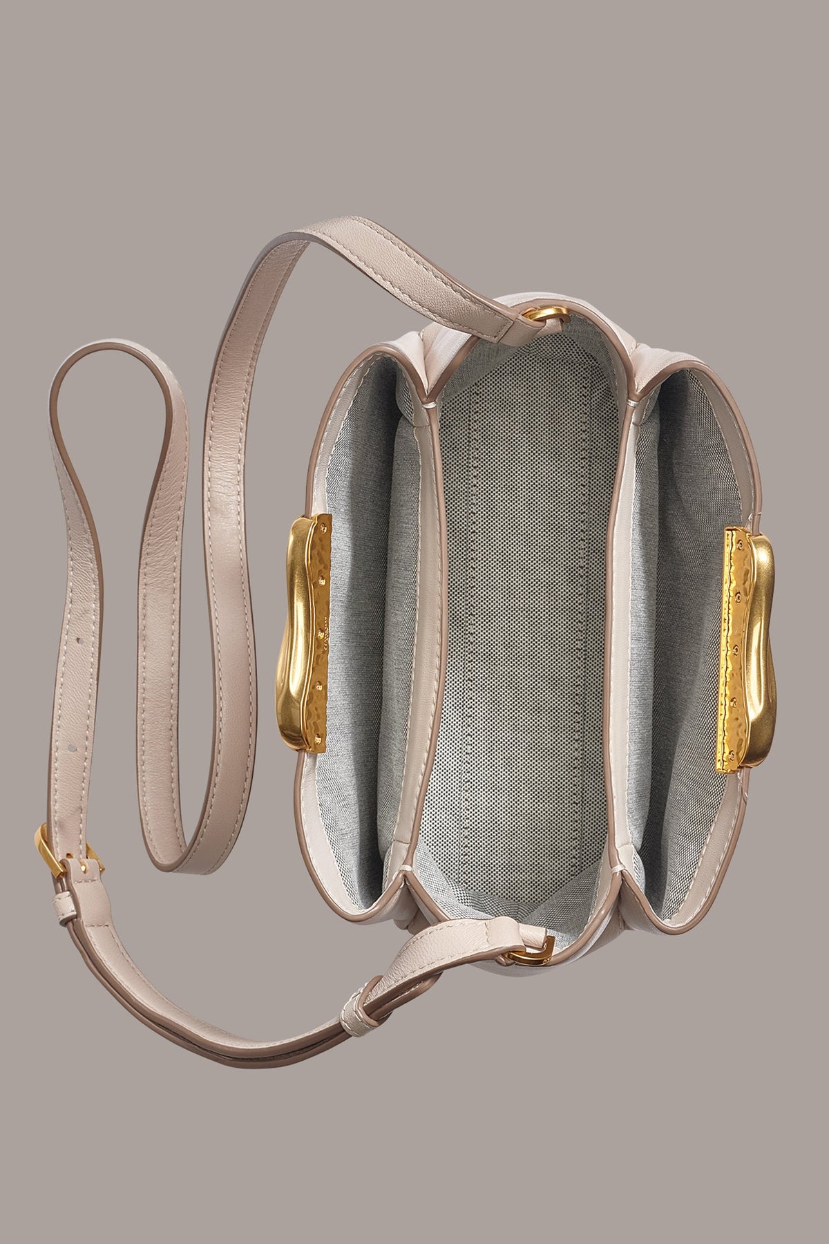 POPLIN LEATHER CROSSBODY BAG