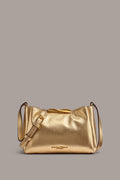 POPLIN METALLIC LEATHER CROSSBODY BAG