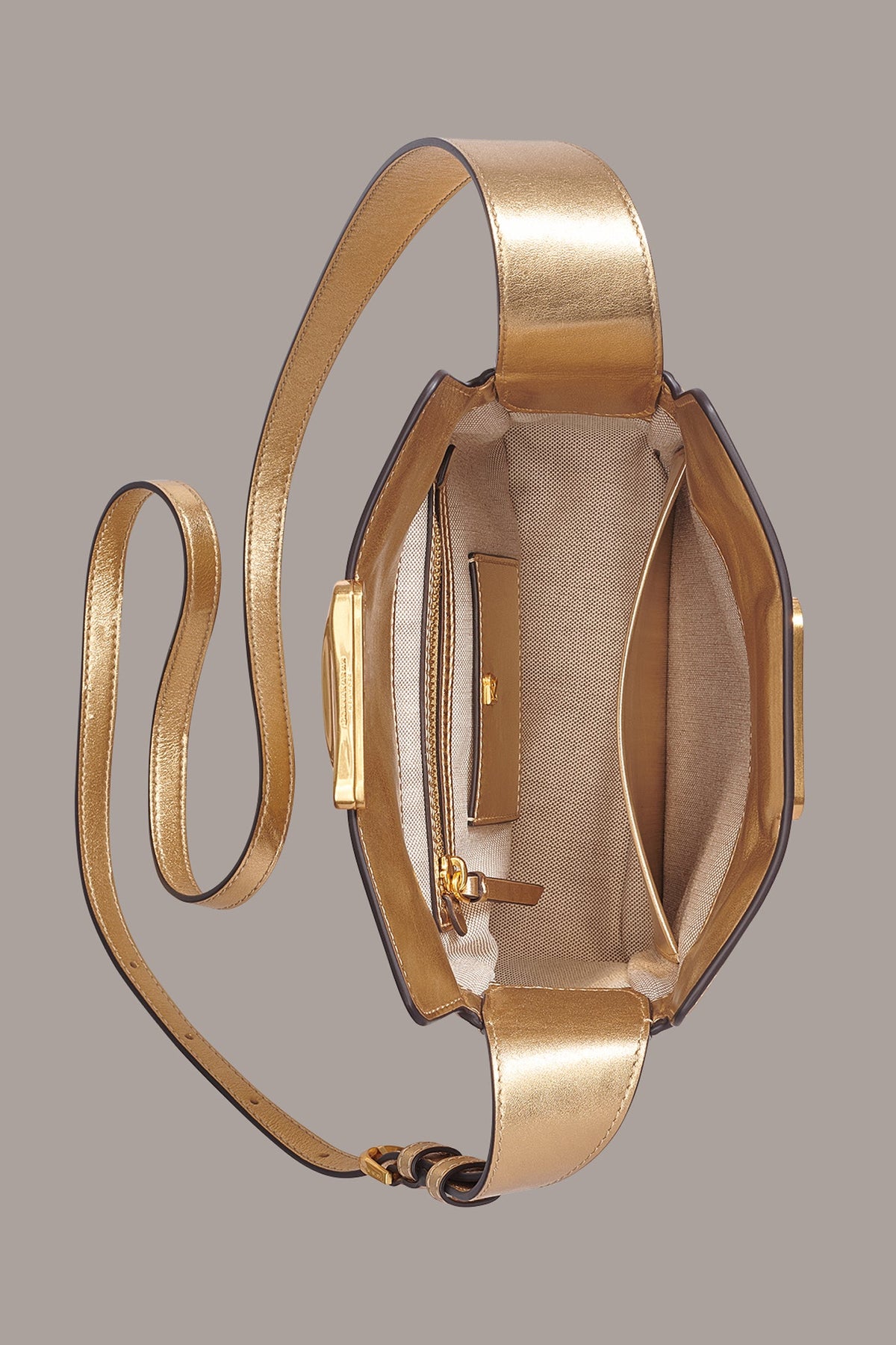 AMAGANSETT METALLIC LEATHER CROSSBODY BAG