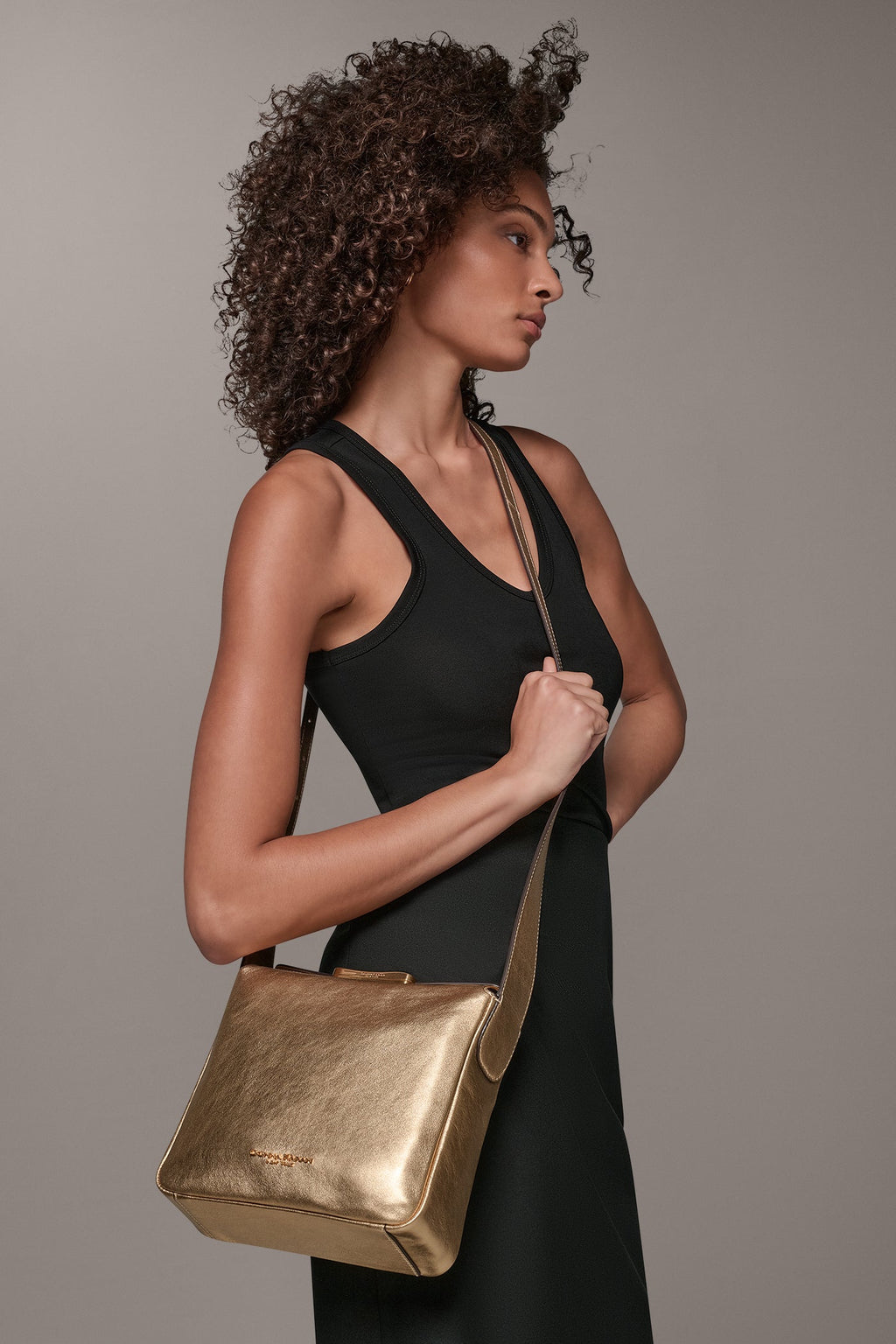 AMAGANSETT METALLIC LEATHER CROSSBODY BAG