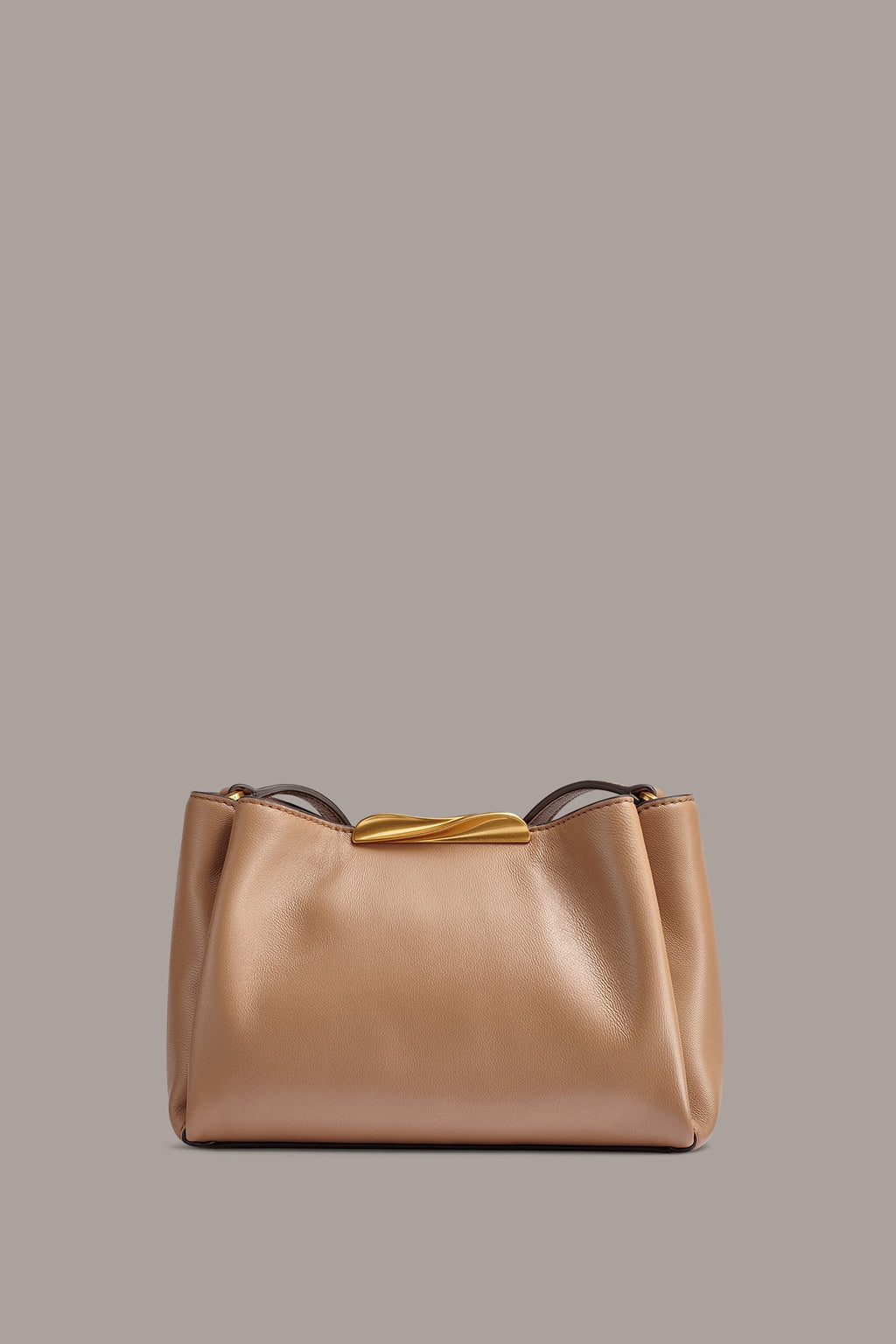 POPLIN LEATHER CROSSBODY BAG