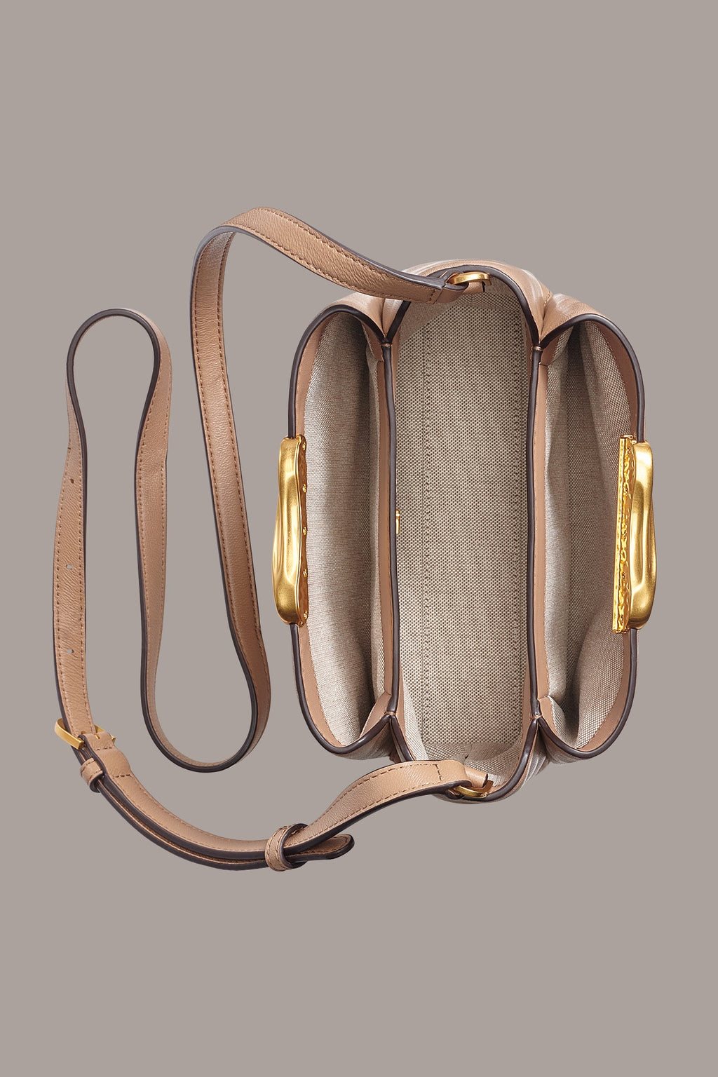 POPLIN LEATHER CROSSBODY BAG