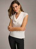 SLEEVELESS COWL NECK TOP