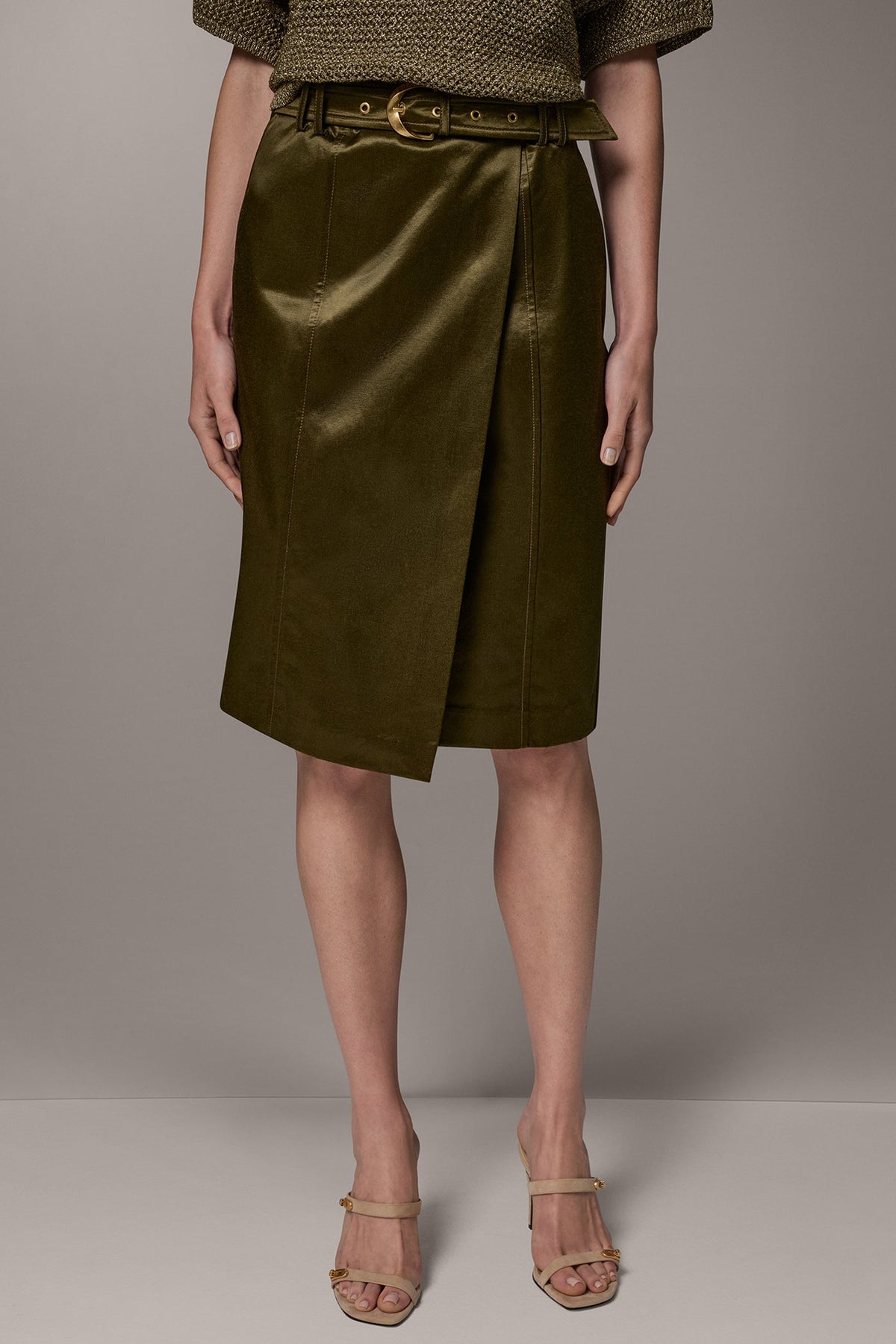 WRAP EFFECT CARGO SKIRT