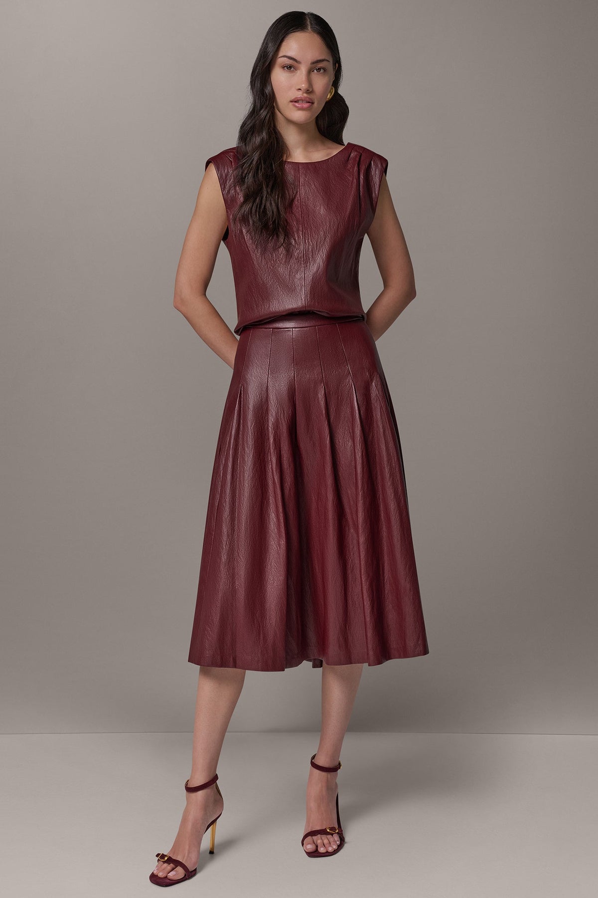 MIDI A-LINE SKIRT