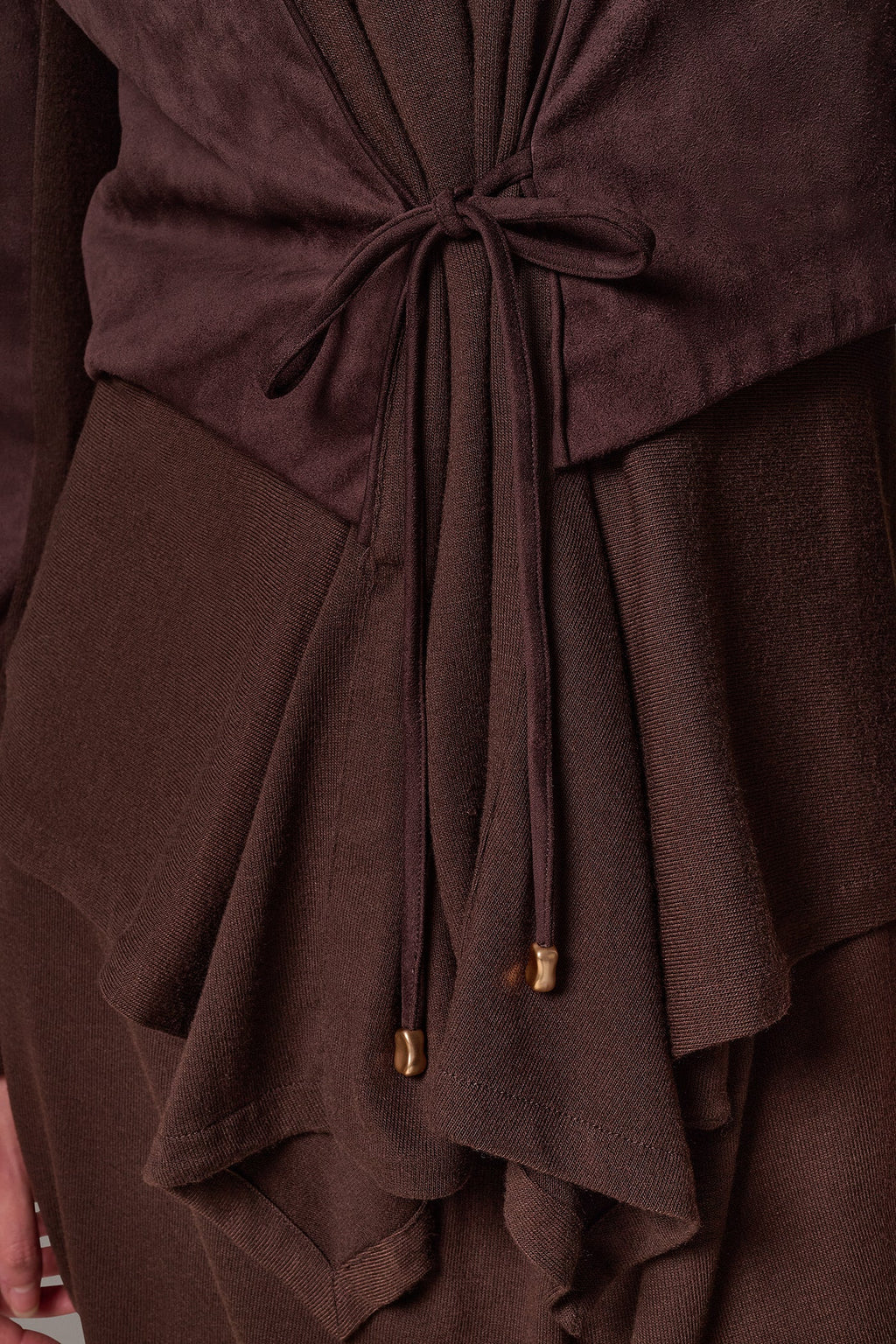 OPEN FRONT MIXED MEDIA JACKET