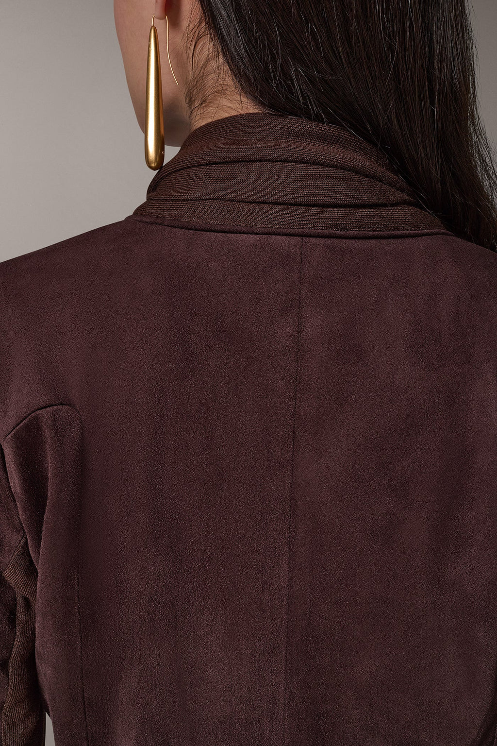 OPEN FRONT MIXED MEDIA JACKET
