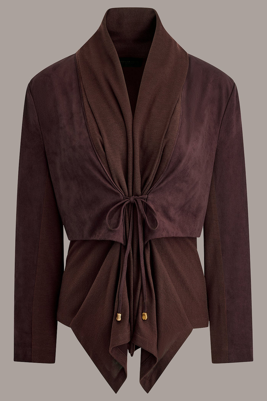 OPEN FRONT MIXED MEDIA JACKET
