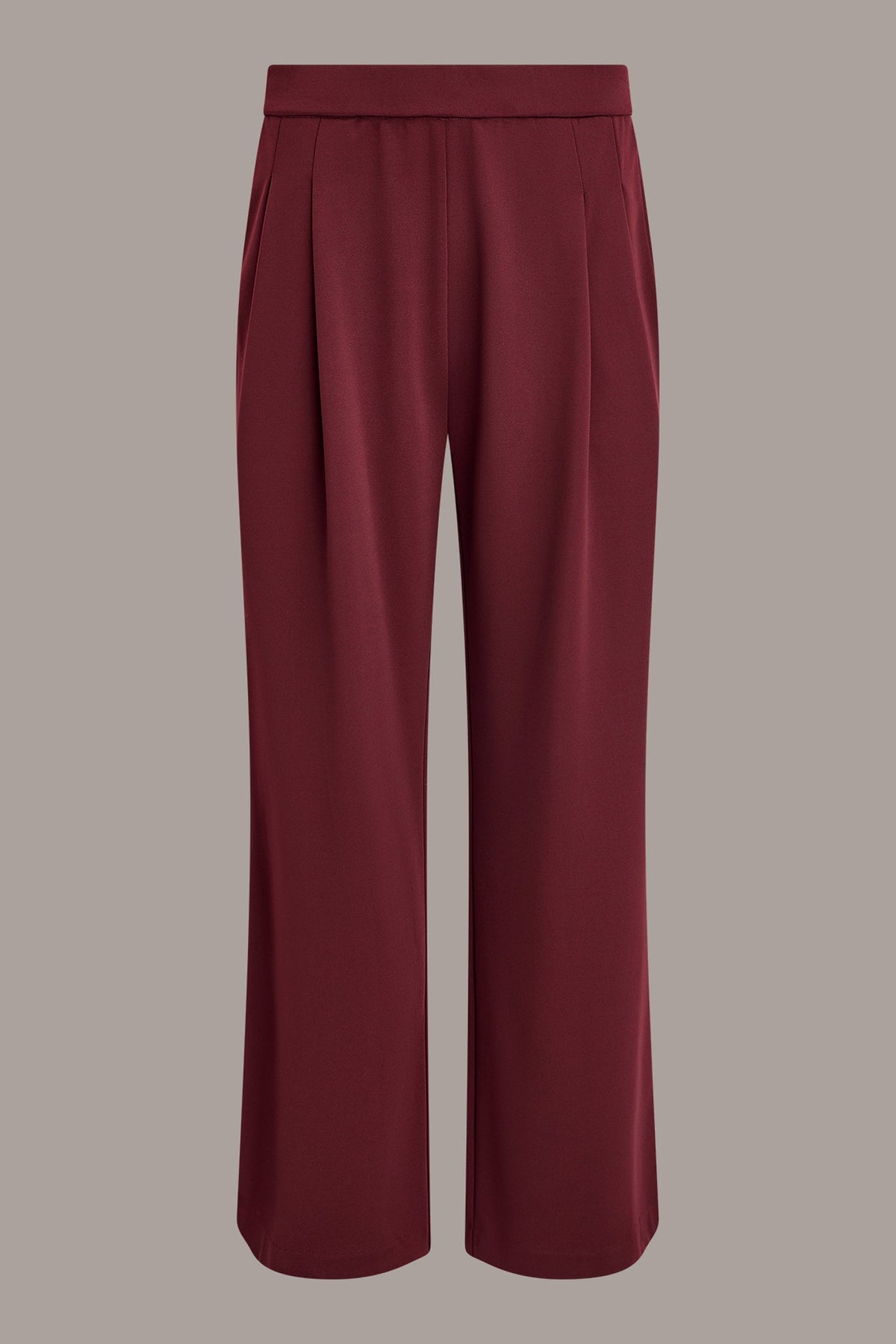 MID-RISE CRINKLE SATIN WIDE-LEG PANT