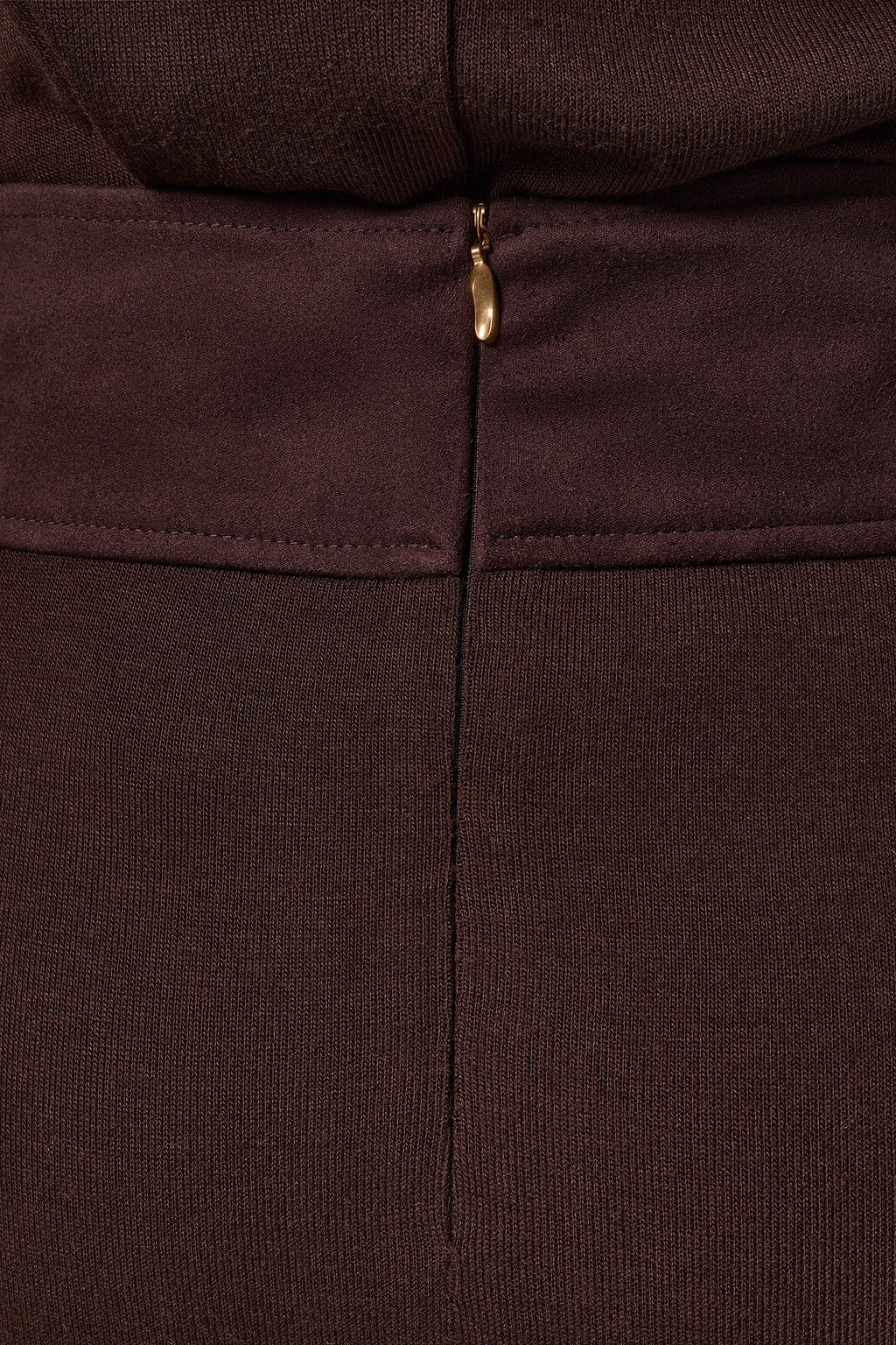 WRAP-EFFECT MIXED-MEDIA SKIRT