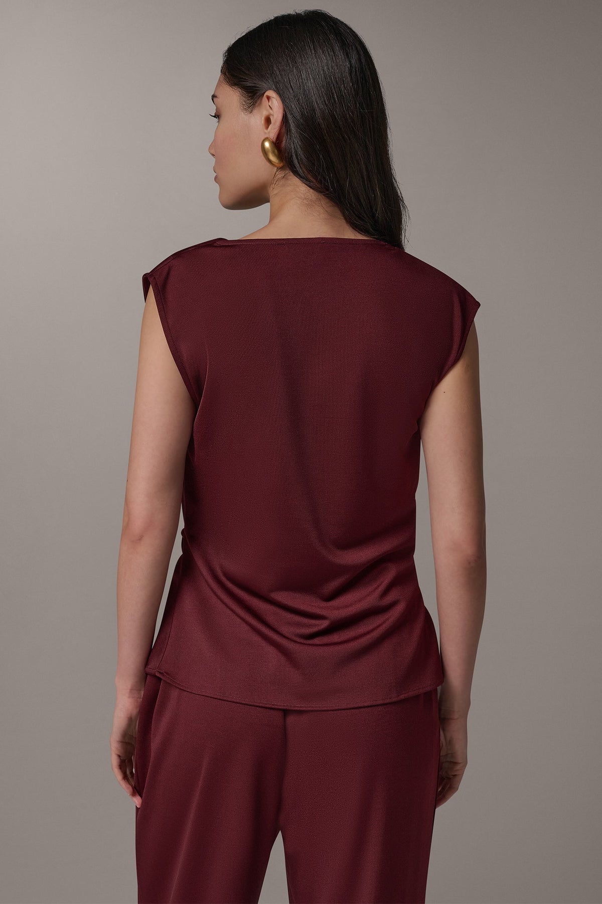 ASYMMETRIC MIXED MEDIA BLOUSE