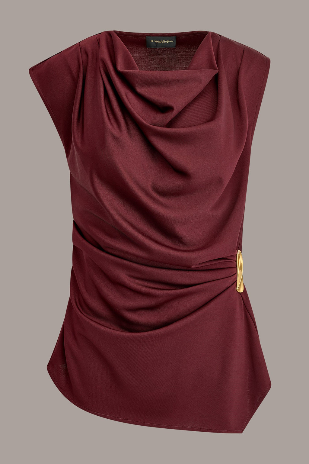 ASYMMETRIC MIXED MEDIA BLOUSE
