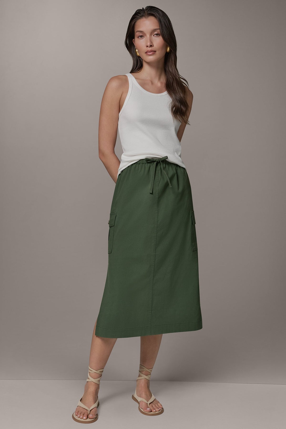 MIDI CARGO PENCIL SKIRT