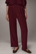 MID-RISE RIB-KNIT PULL-ON PANT