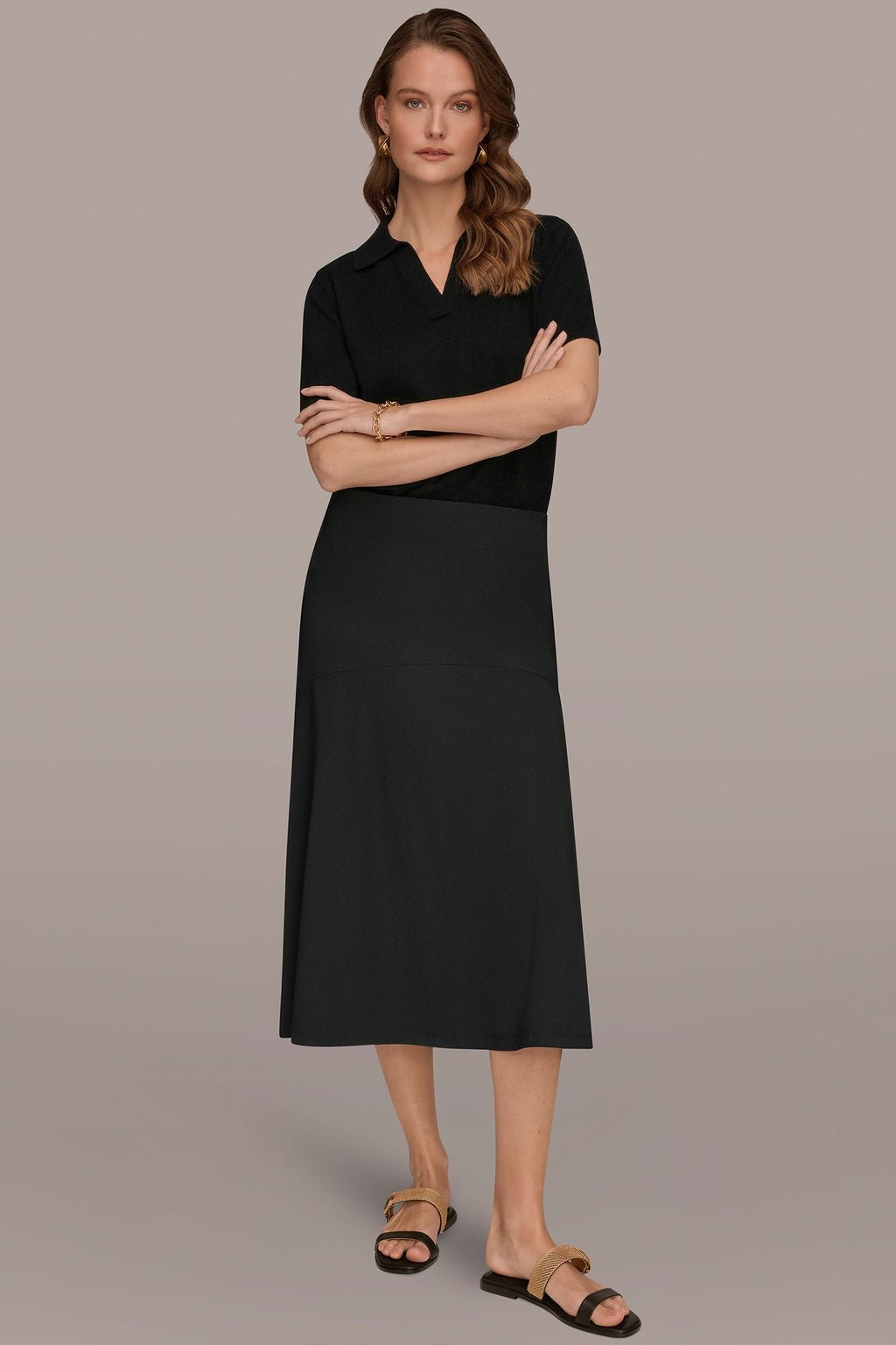 MIDI HI-LOW TRUMPET SKIRT