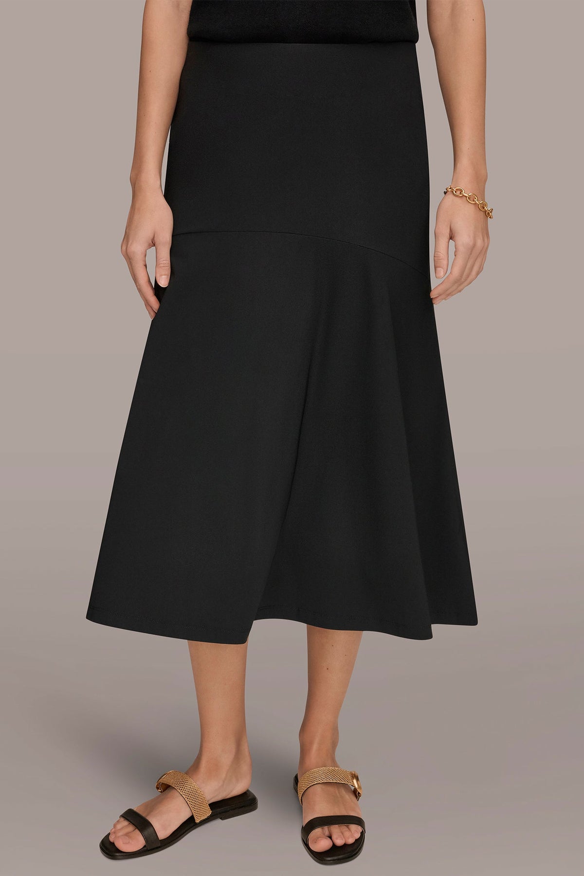 MIDI HI-LOW TRUMPET SKIRT