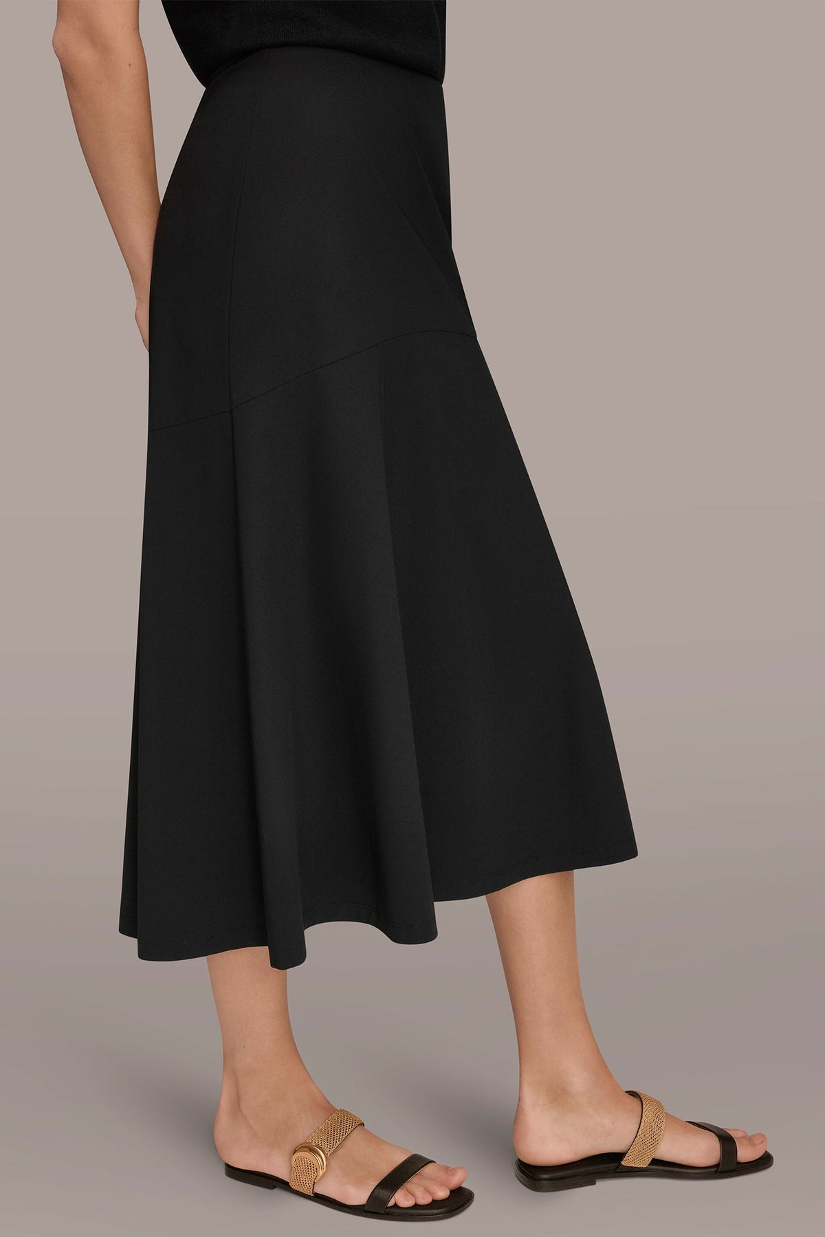 MIDI HI-LOW TRUMPET SKIRT