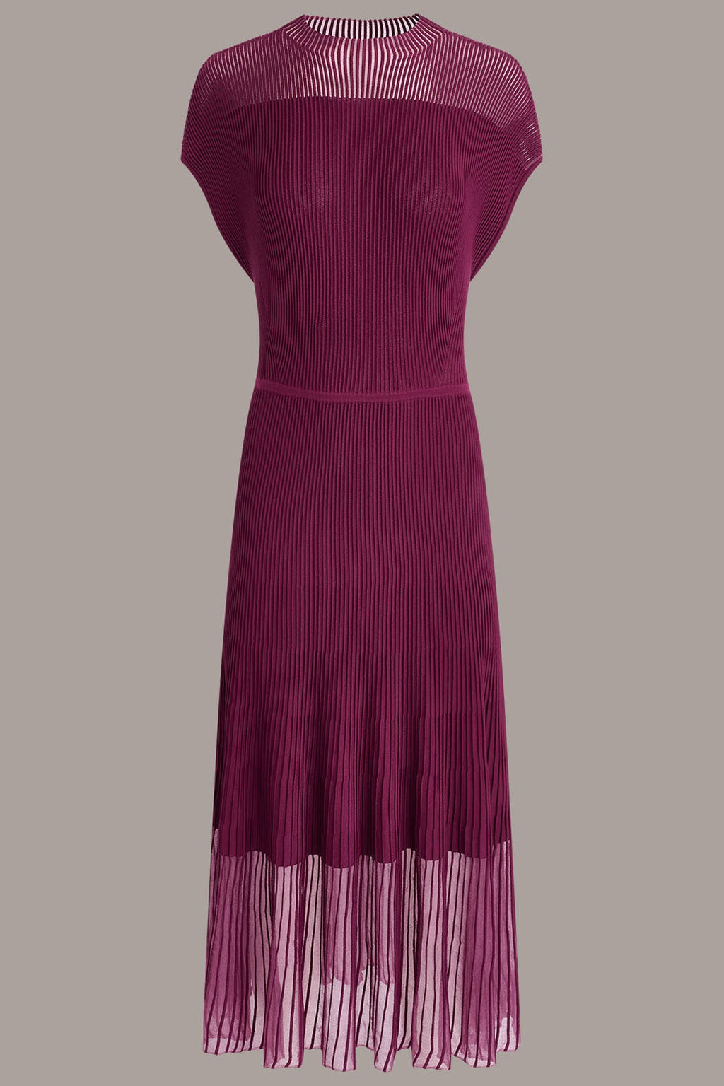 ILLUSION NECK MIDI DRESS