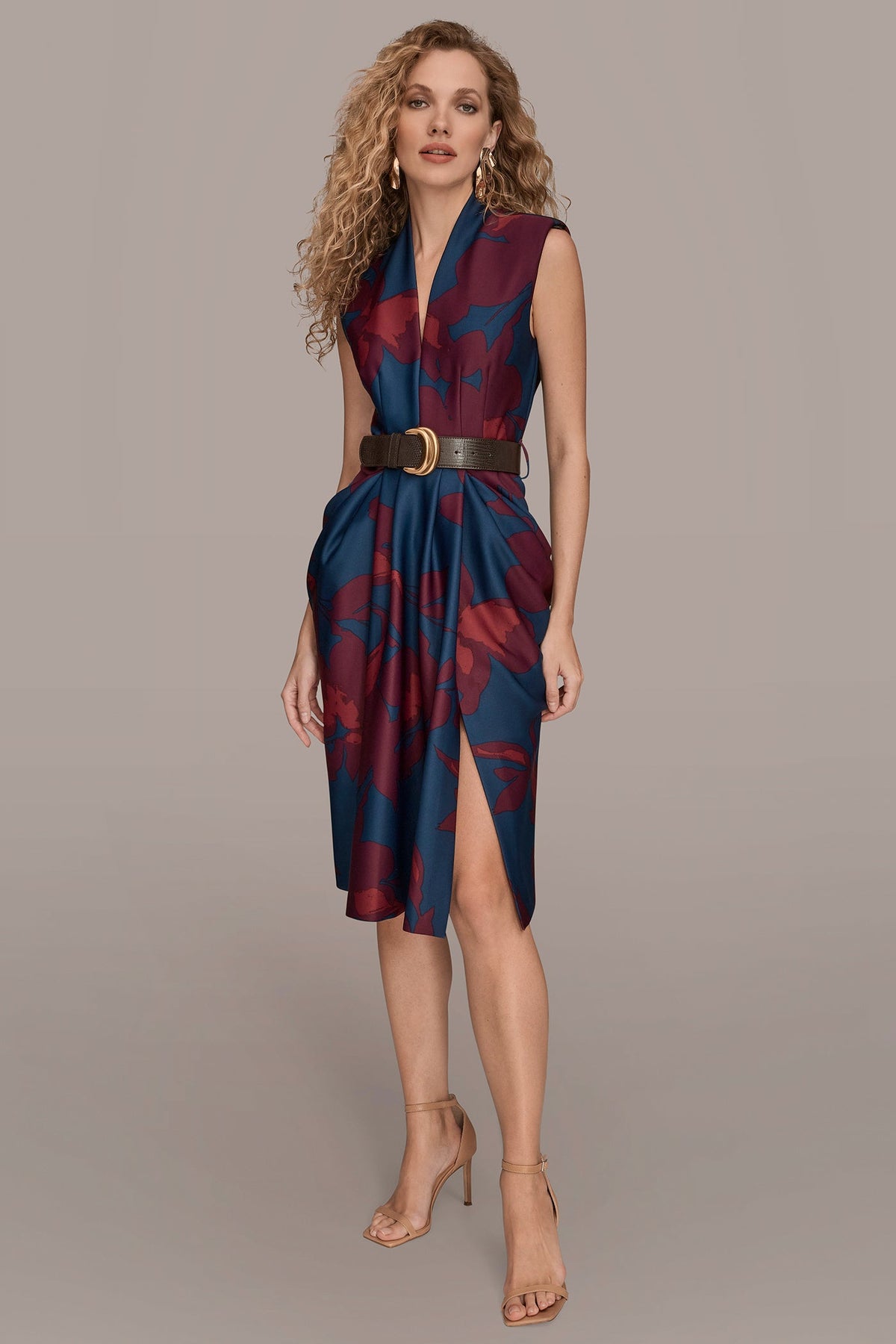 BELTED GATHERED SHEATH