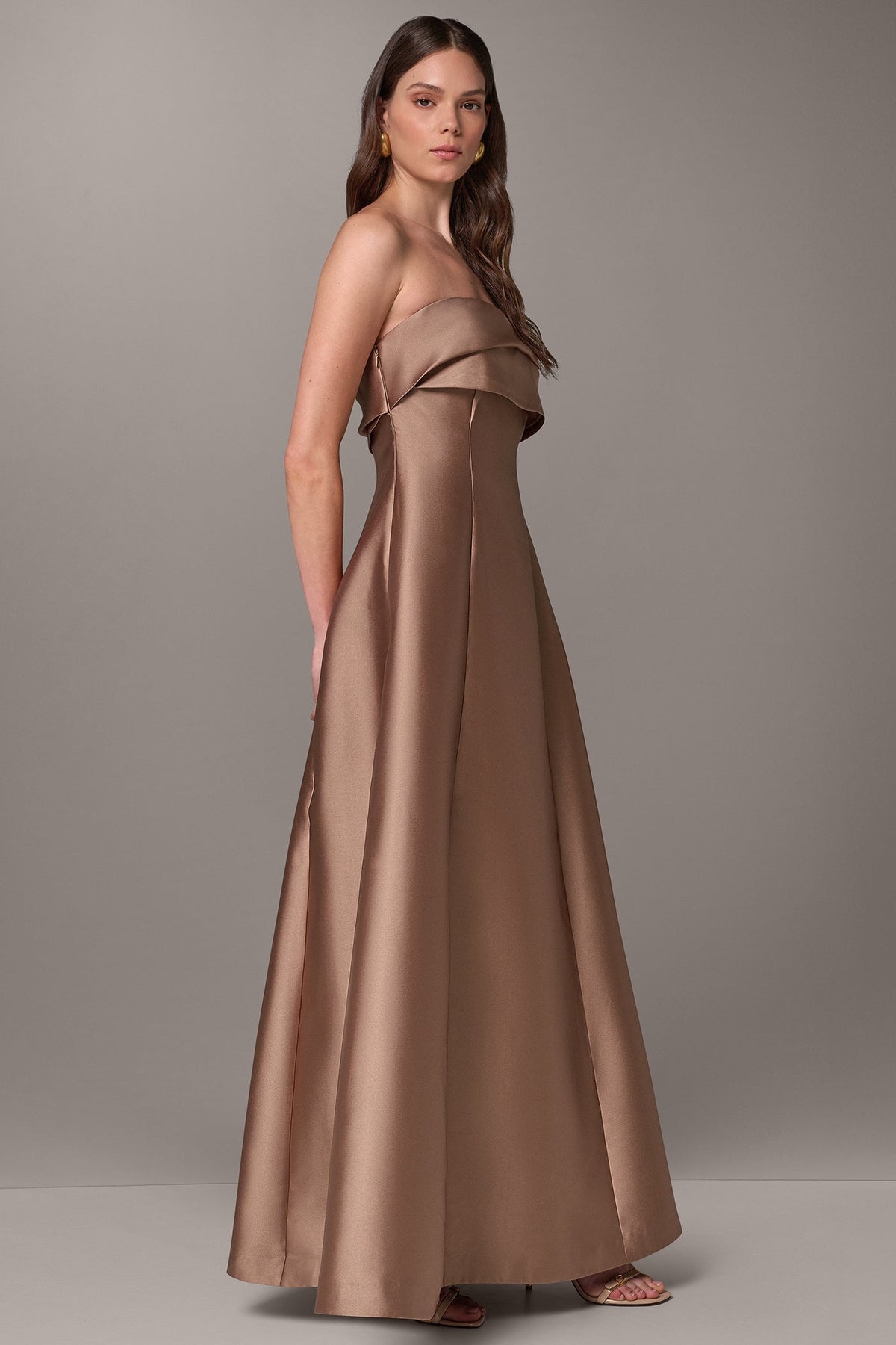 STRAPLESS FOLDOVER GOWN