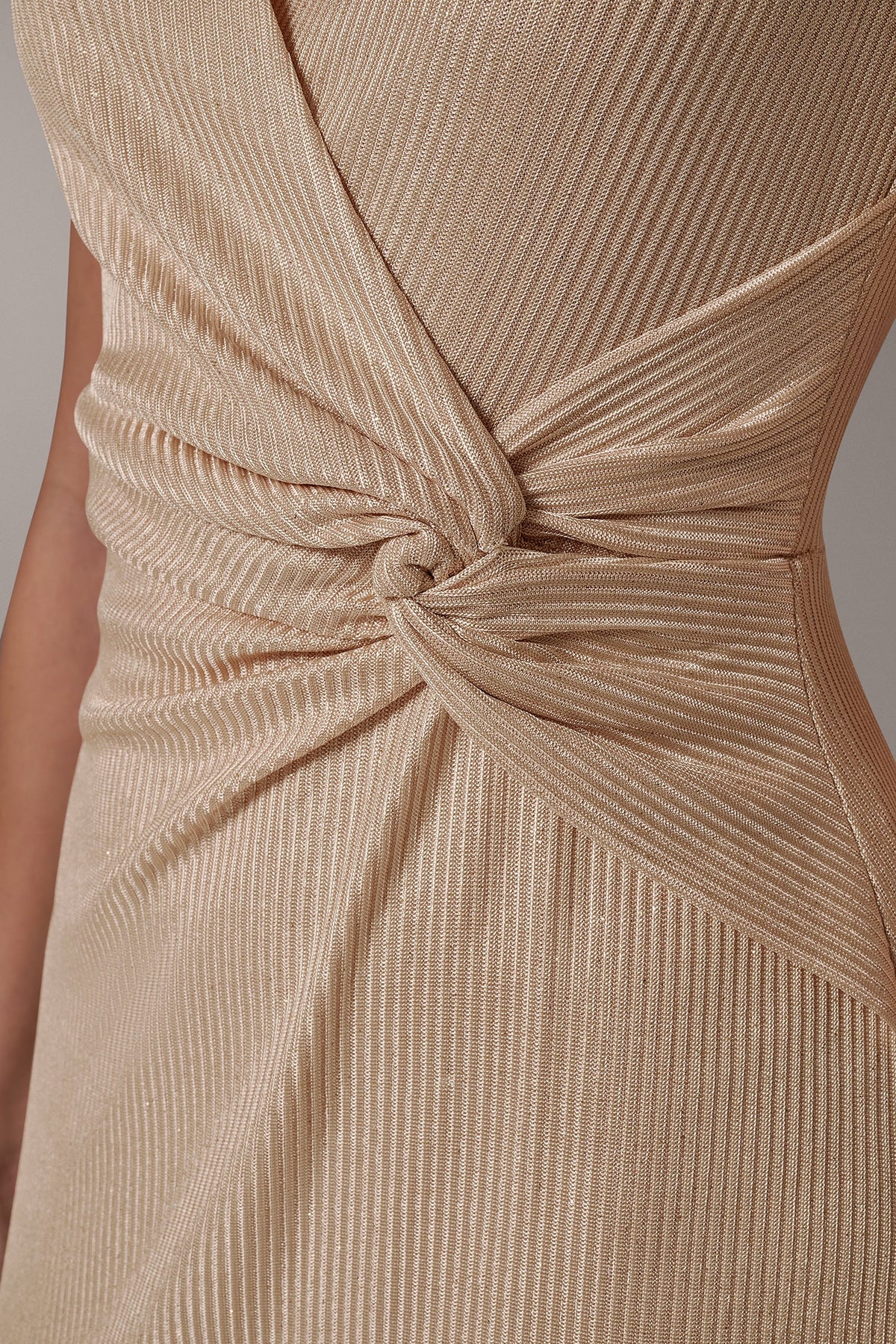 TWIST WAIST MIDI HALTER DRESS