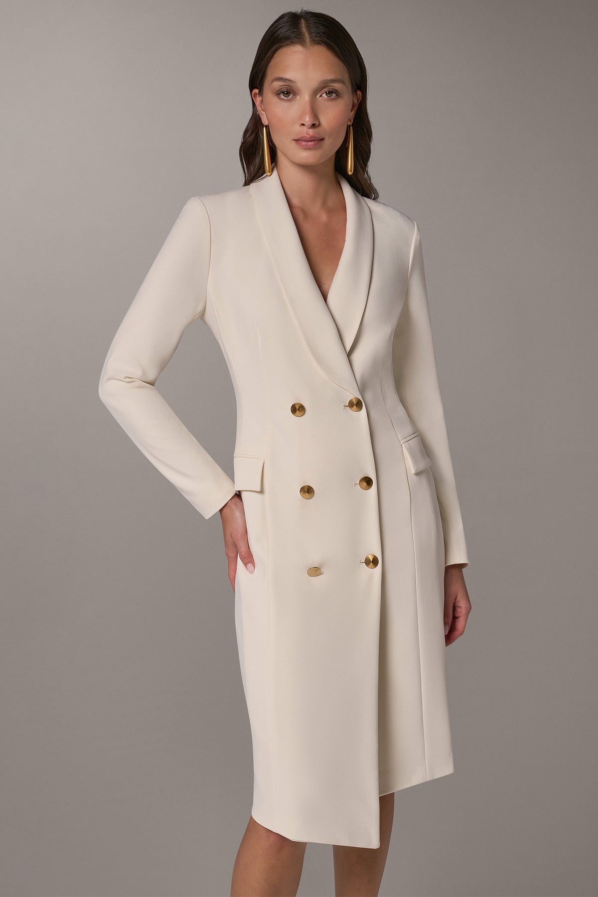 DOUBLE BREASTED MIDI BLAZER DRESS