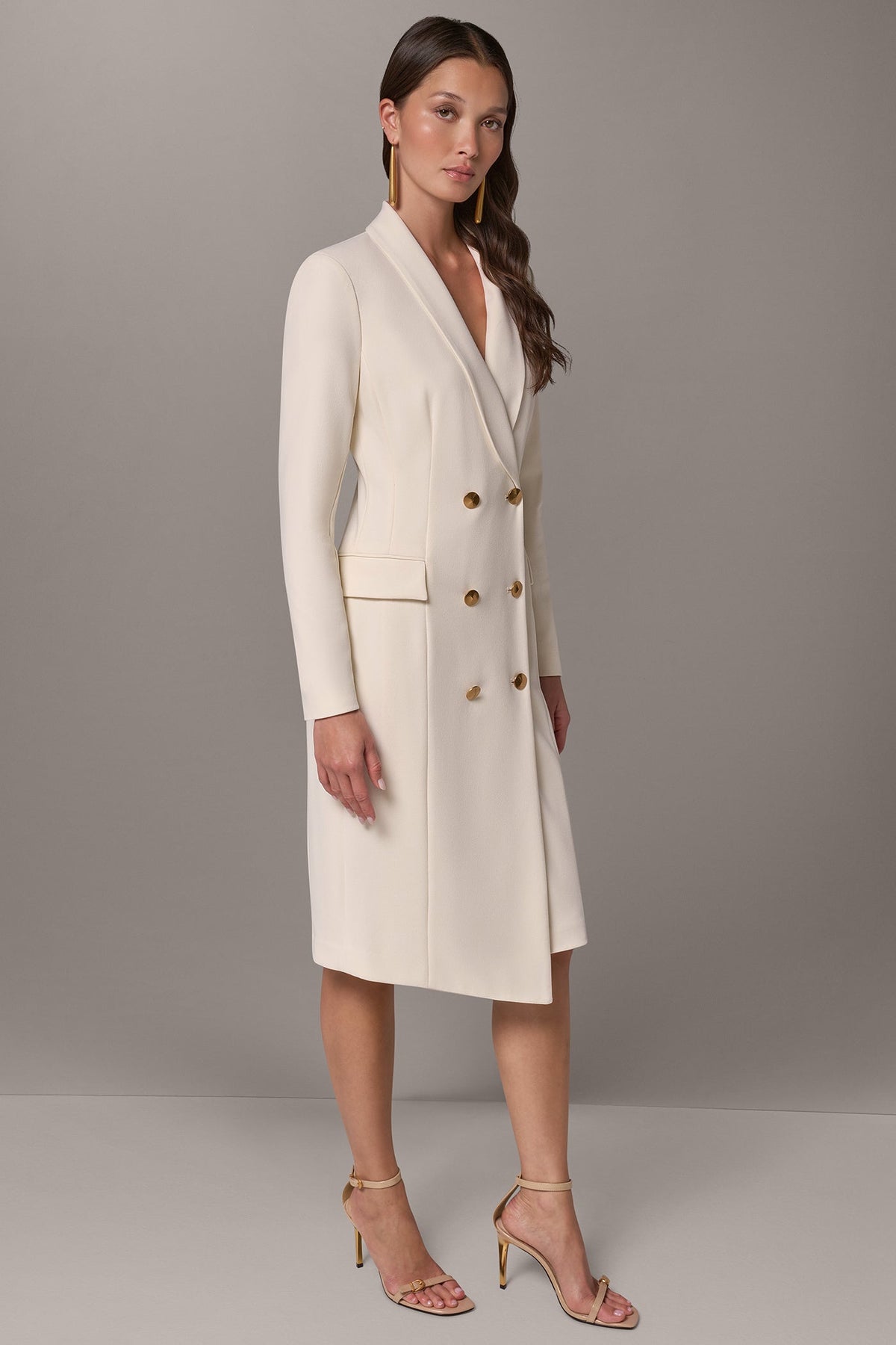 DOUBLE BREASTED MIDI BLAZER DRESS