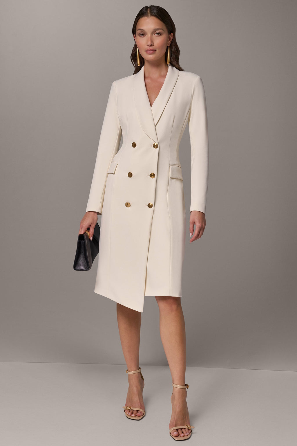 DOUBLE BREASTED MIDI BLAZER DRESS