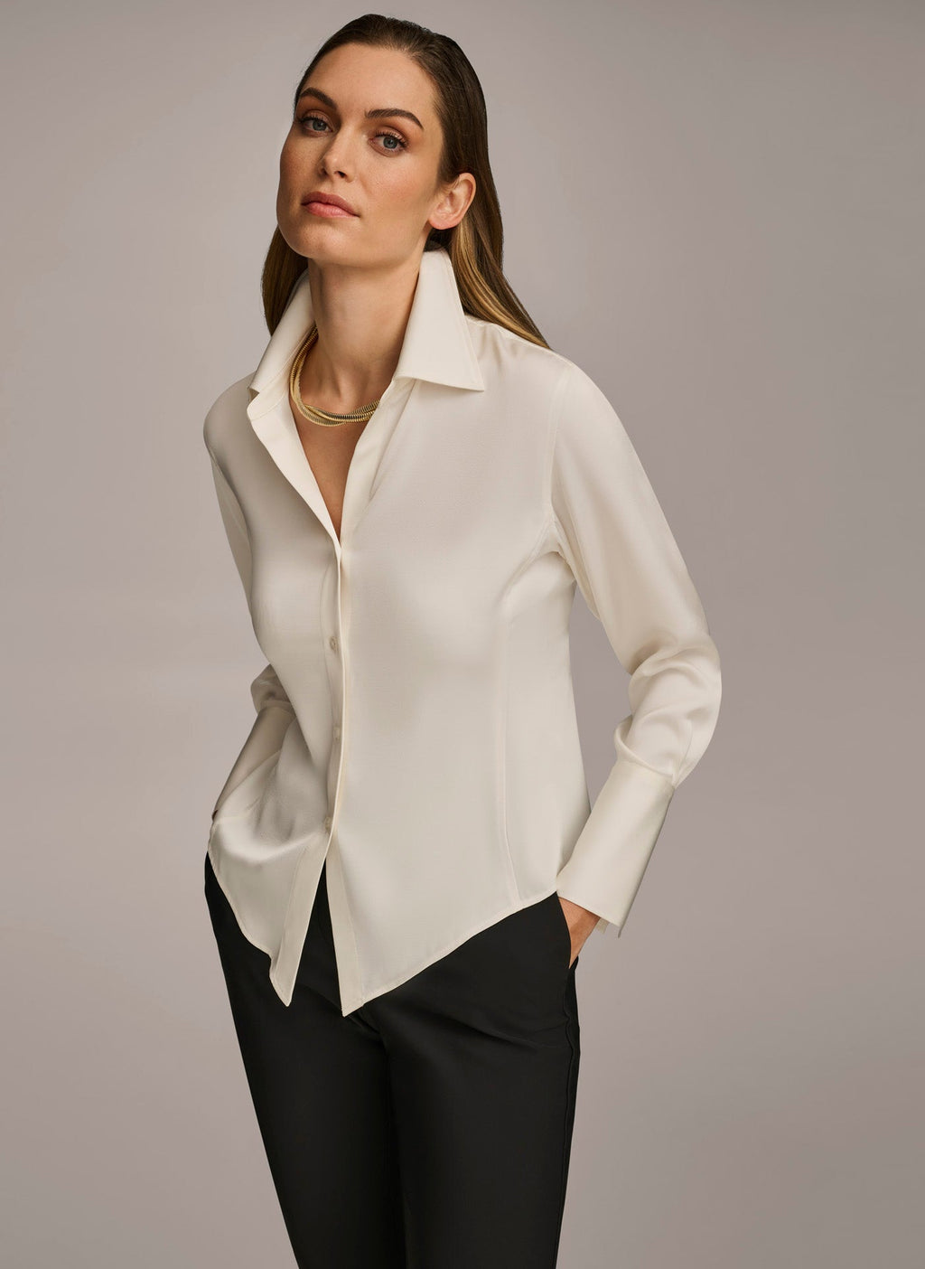 BUTTON FRONT BLOUSE