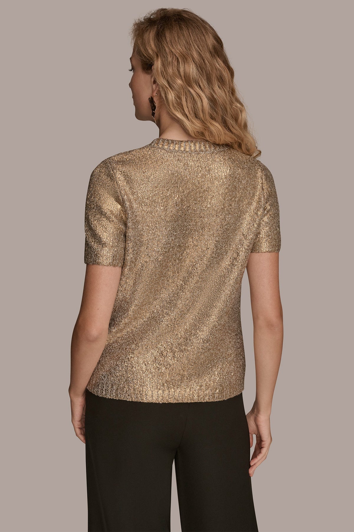 METALLIC FOIL SWEATER
