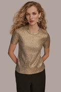METALLIC FOIL SWEATER