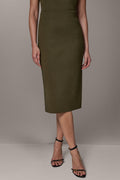 METALLIC MIDI SWEATER SKIRT
