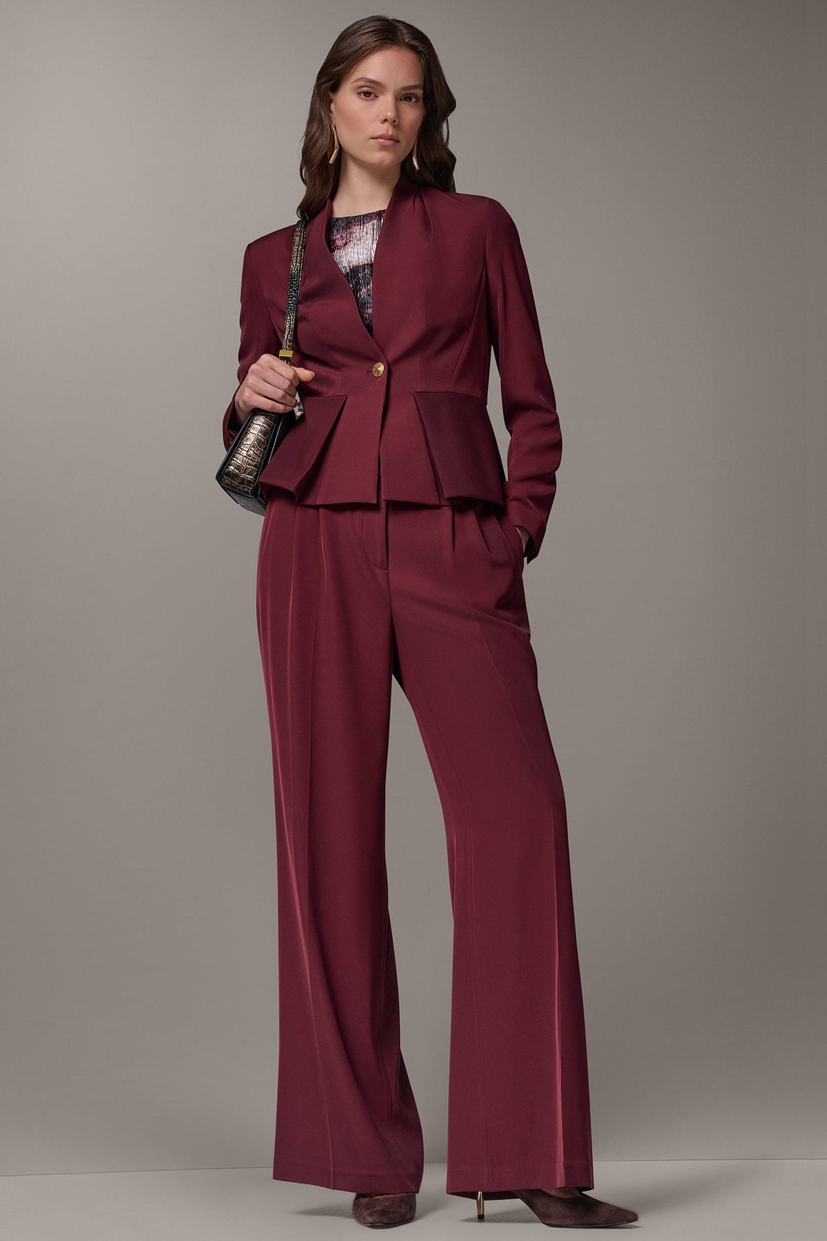 ONE BUTTON PEPLUM BLAZER