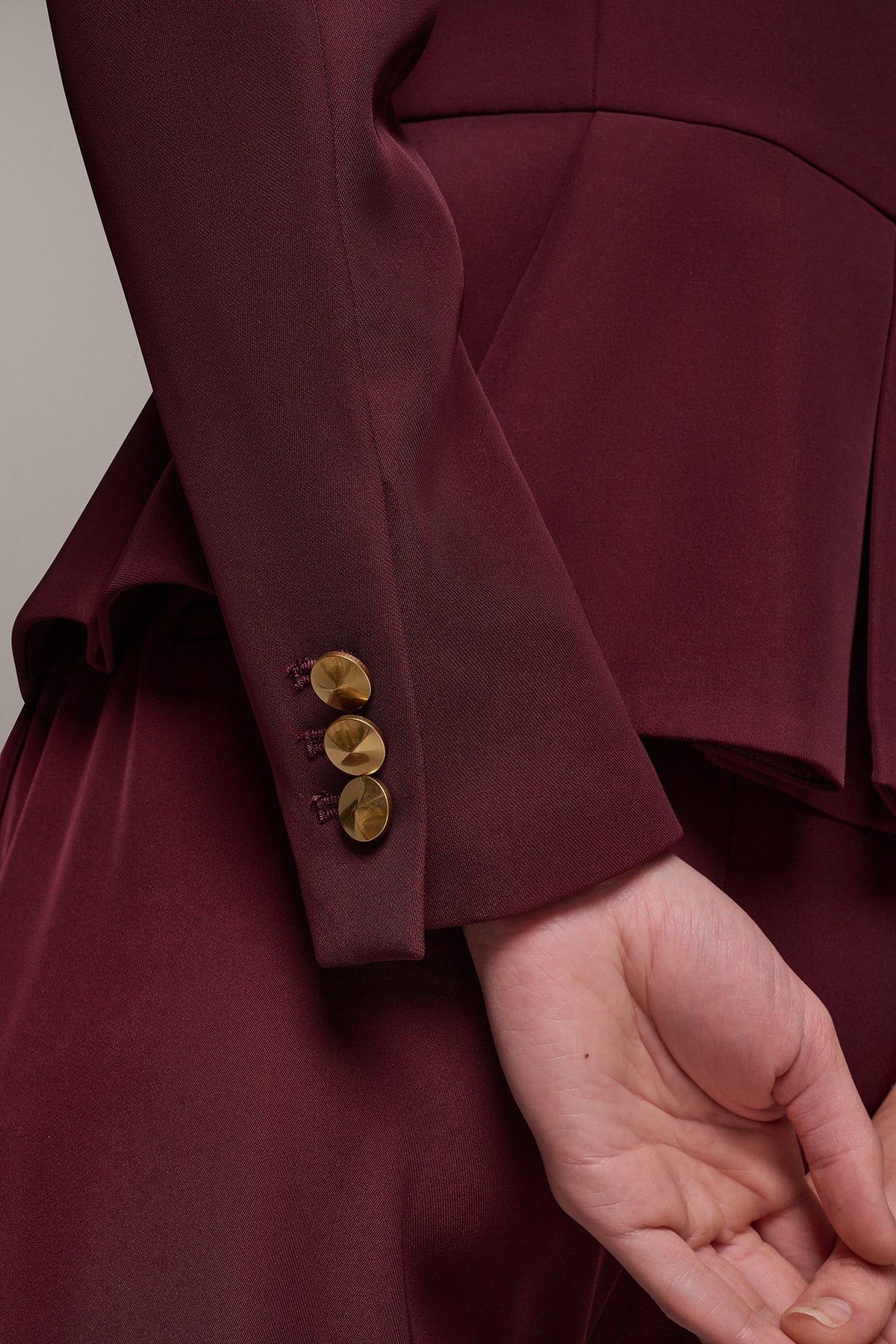 ONE BUTTON PEPLUM BLAZER