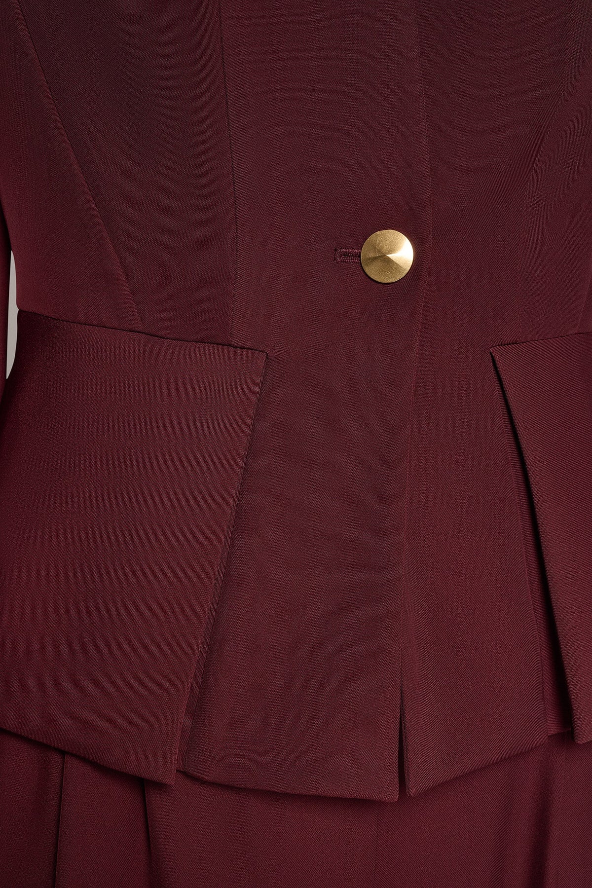 ONE BUTTON PEPLUM BLAZER