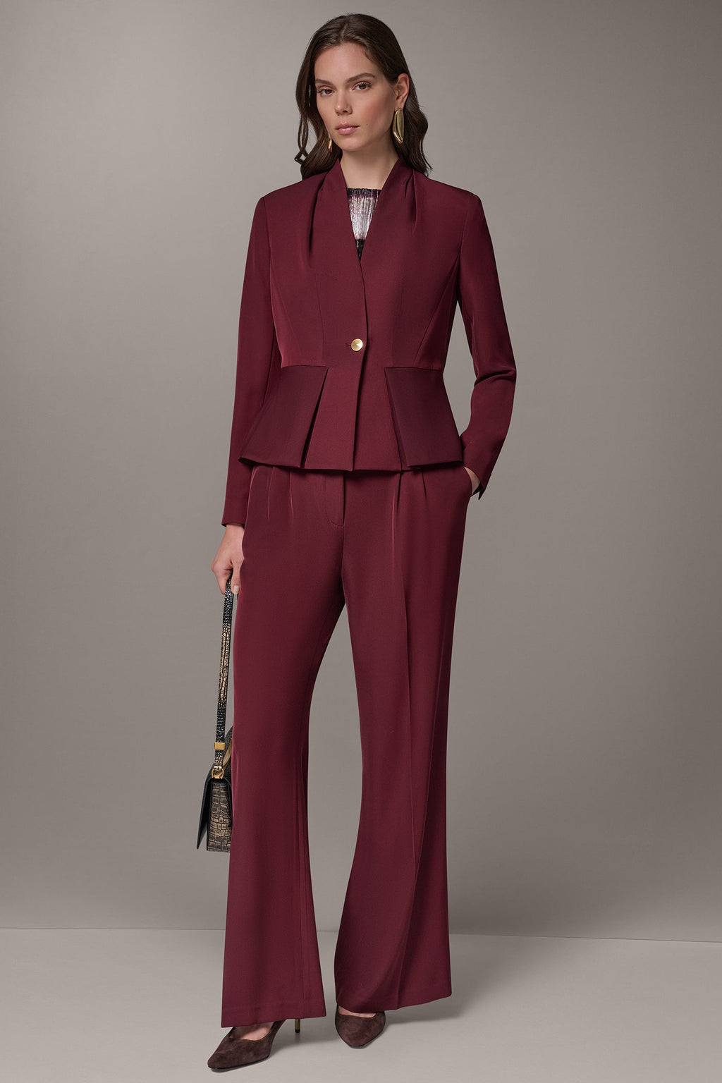 ONE BUTTON PEPLUM BLAZER