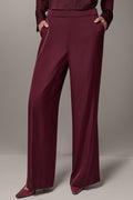 MID-RISE SATIN WIDE-LEG PANT