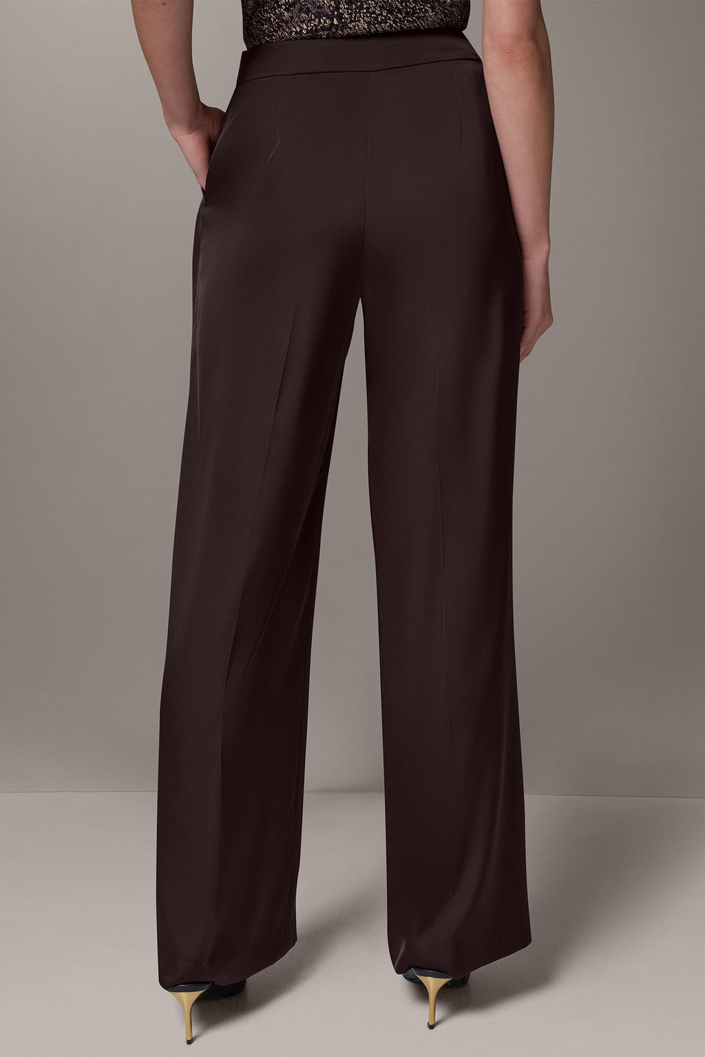 MID-RISE SATIN WIDE-LEG PANT
