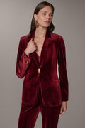 VELVET ONE BUTTON SUIT BLAZER