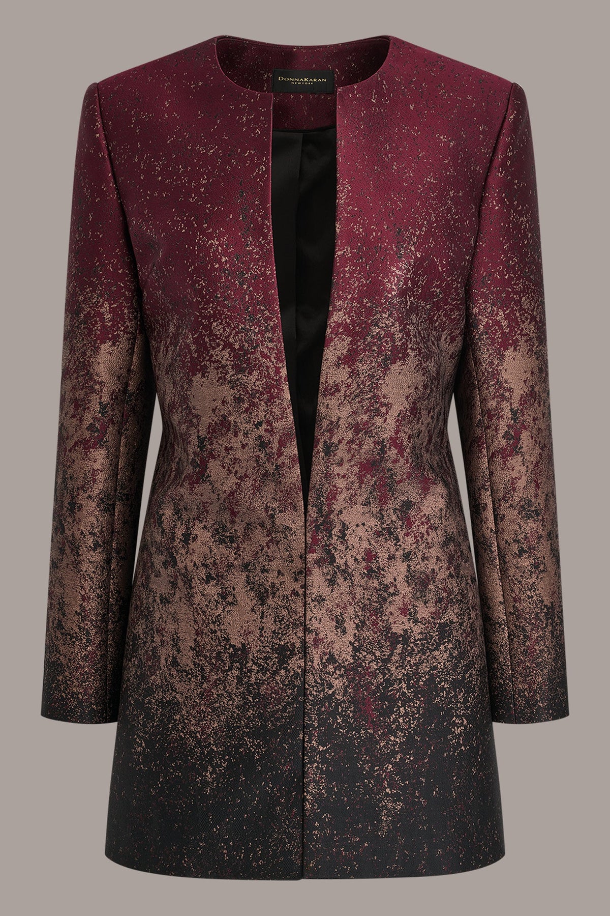 METALLIC OPEN-FRONT JACKET