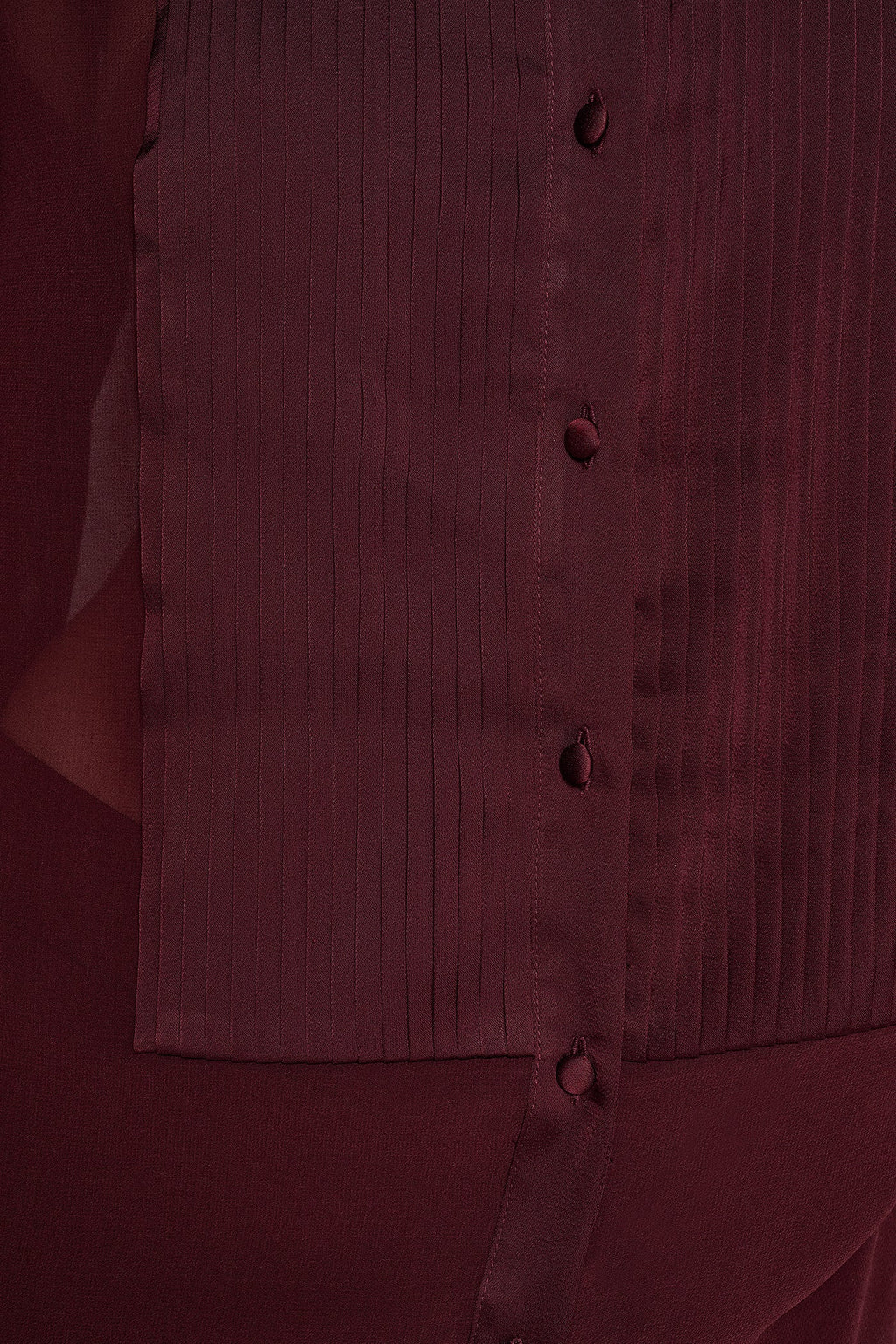 CHIFFON TUXEDO BLOUSE