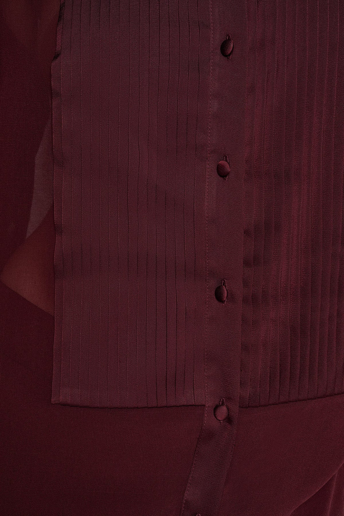 CHIFFON TUXEDO BLOUSE