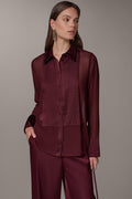 CHIFFON TUXEDO BLOUSE